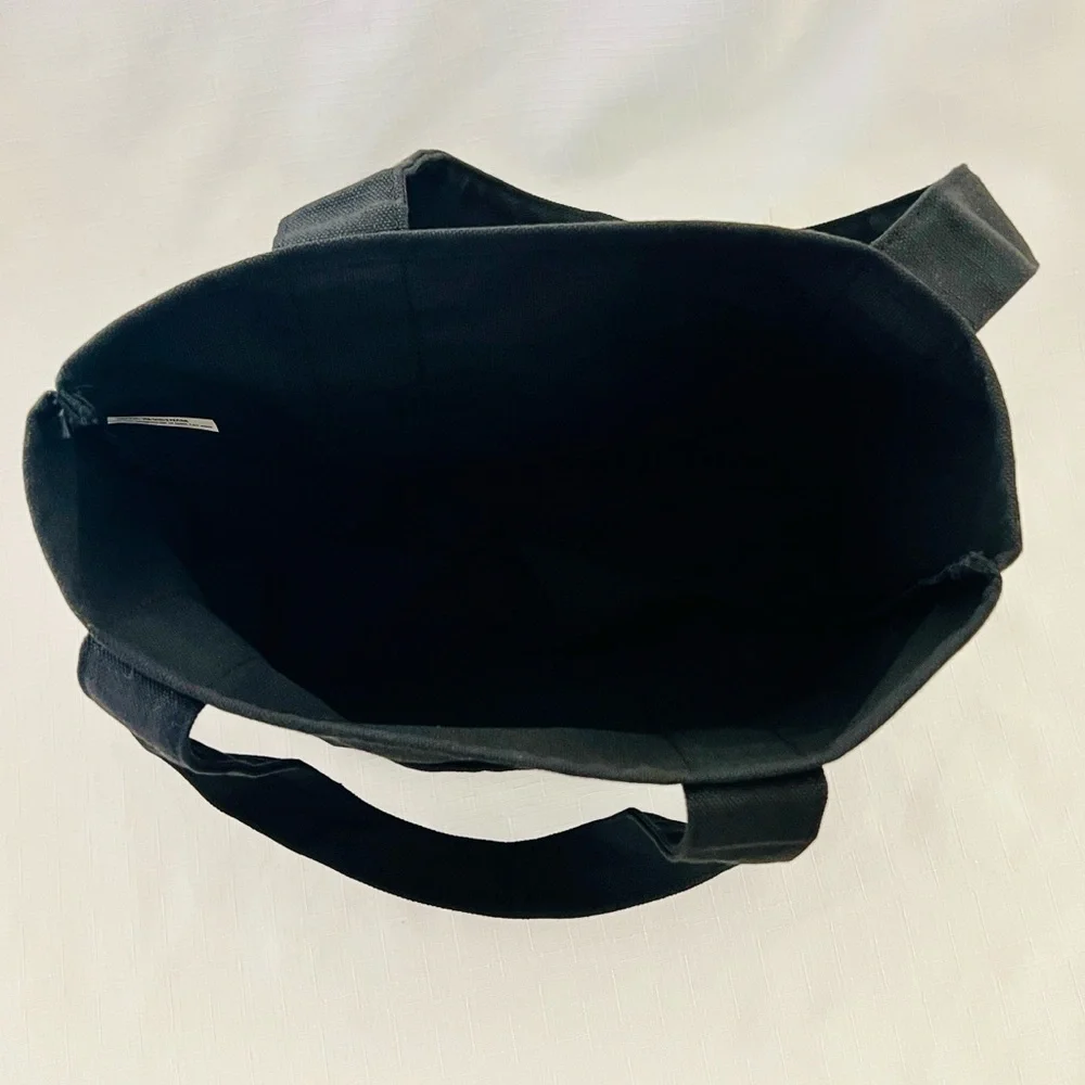 Trader Joe’s / Hot Off The Press / Black Canvas Tote Bag - Picture 4 of 6